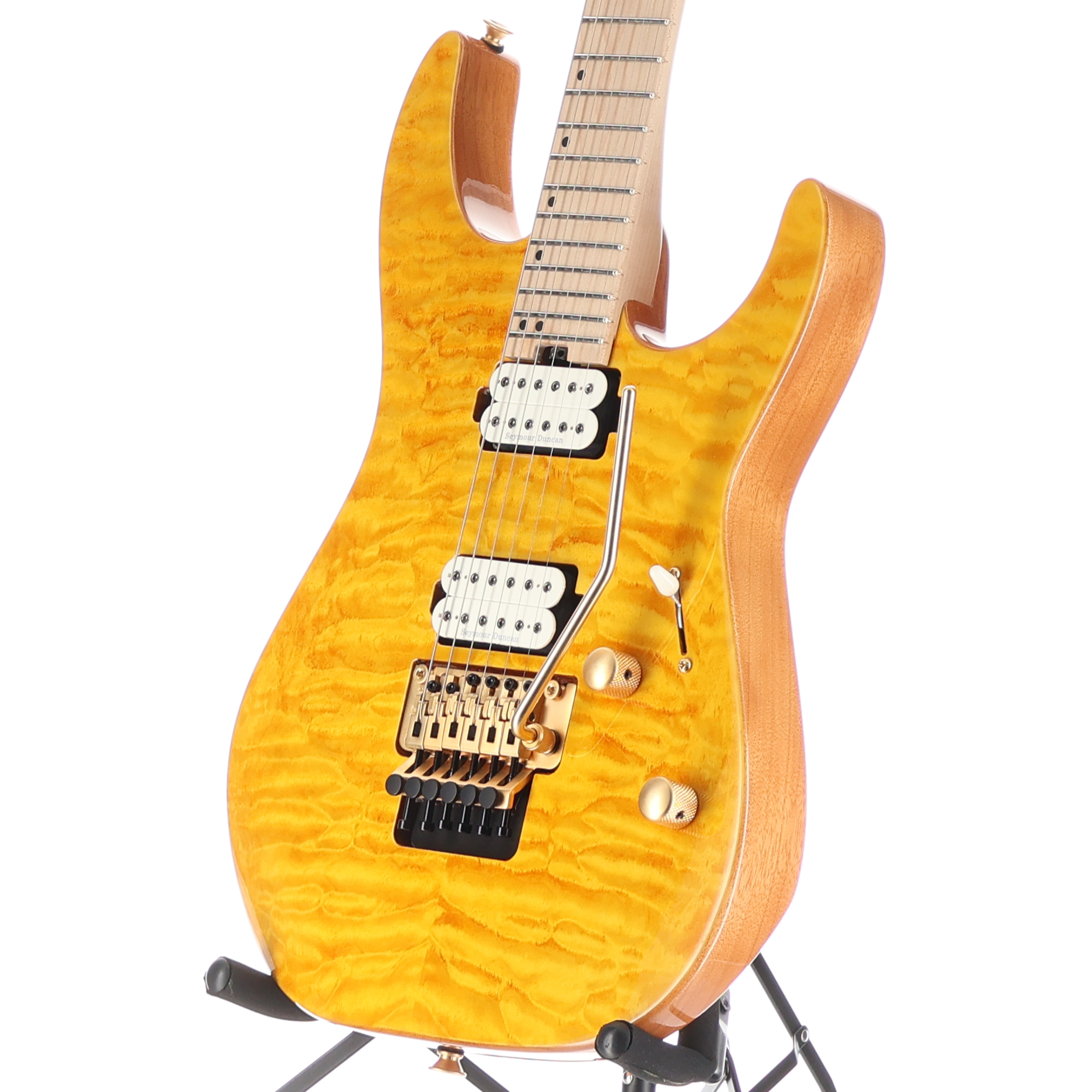 Charvel Pro-Mod DK24 HH FR Mahogany Quilt Maple, Dark Amber (F10) (04111)