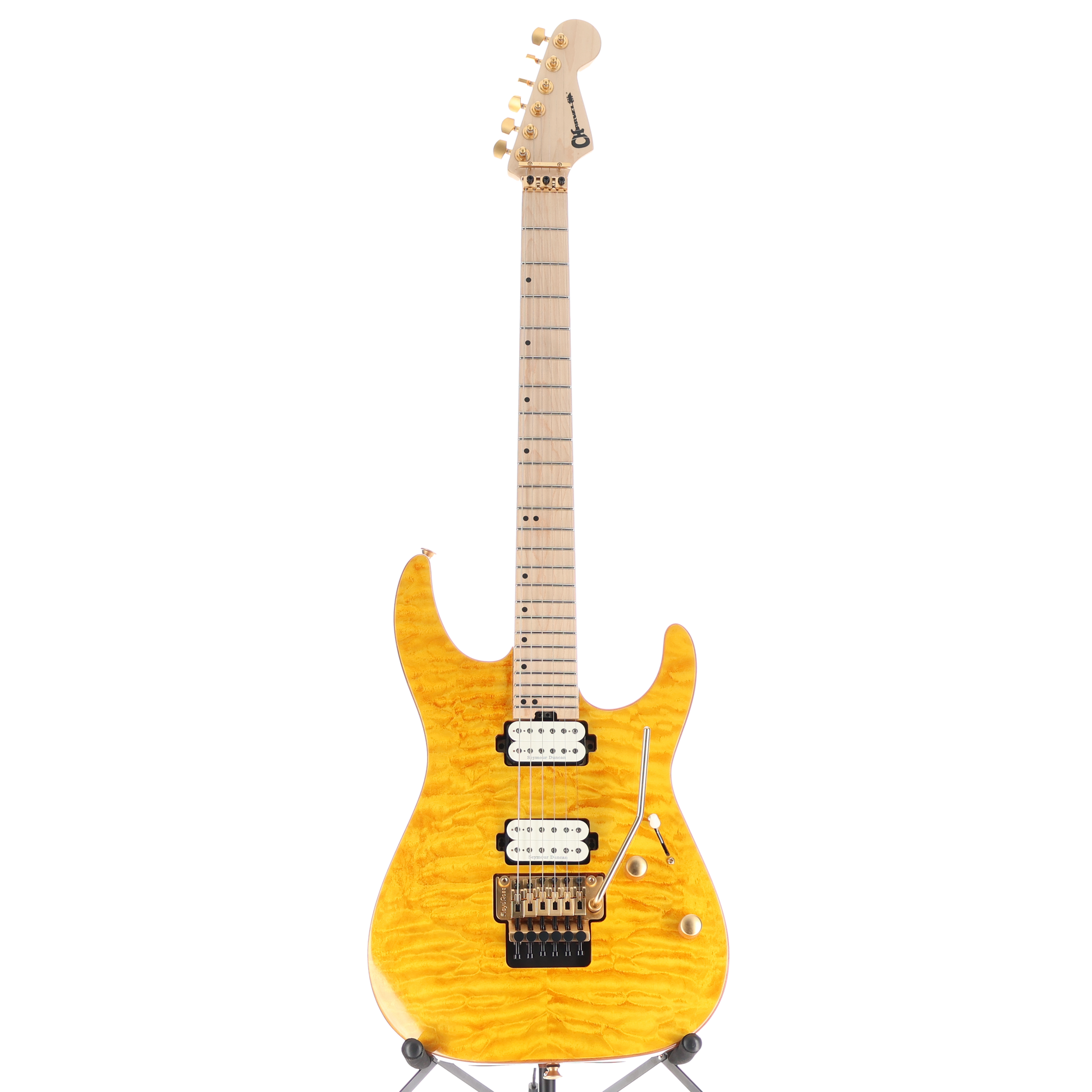 Charvel Pro-Mod DK24 HH FR Mahogany Quilt Maple, Dark Amber (F10) (04111)
