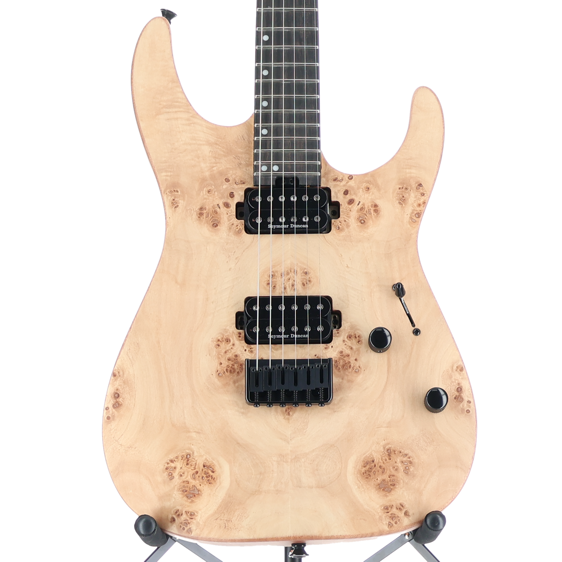 Charvel Pro-Mod DK24 HH Hard Tail Mahogany Natural Poplar Burl (L5) (05642)