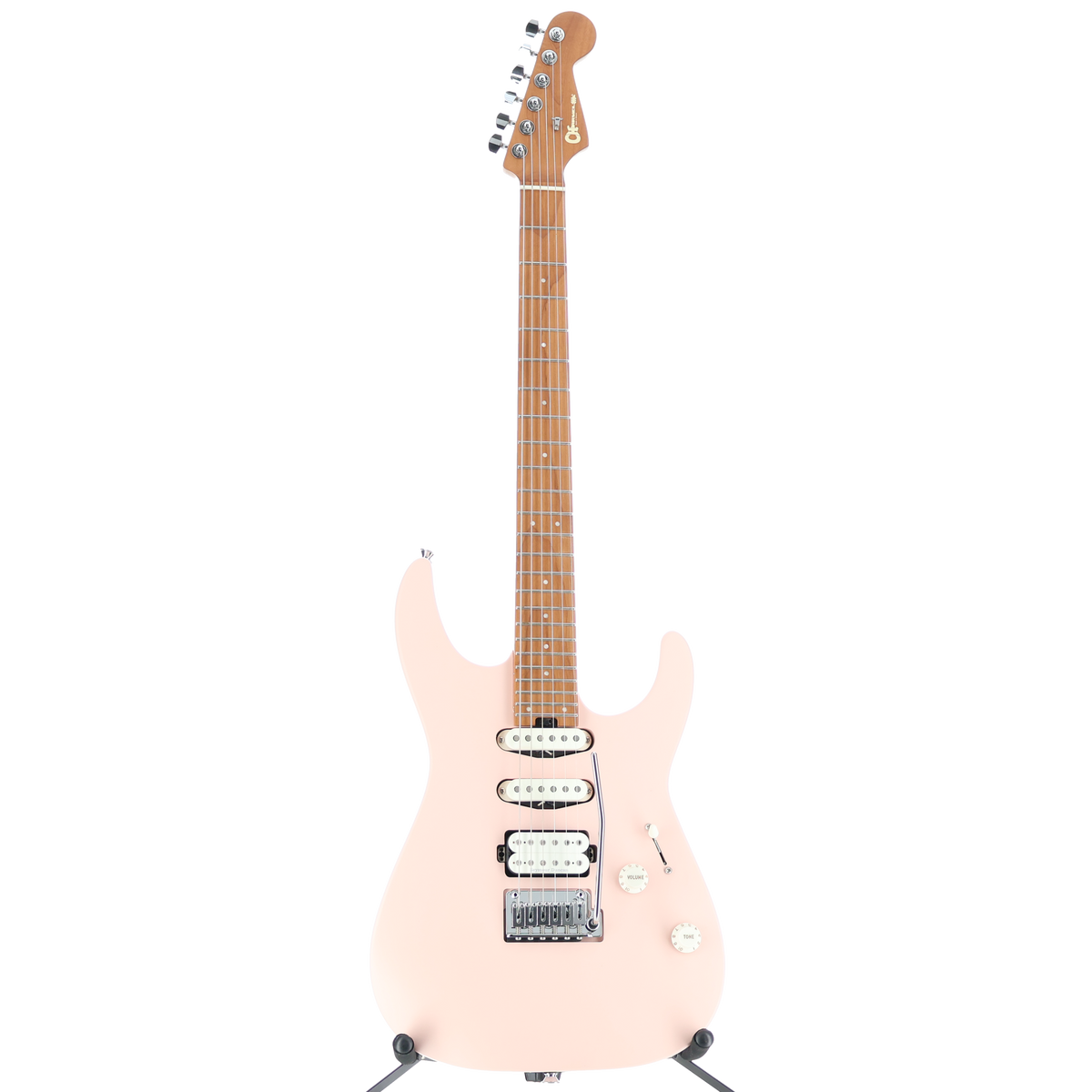 Charvel Pro-Mod DK24 HSS 2PT CM, Caramelized Maple Fingerboard, Satin Shell Pink (N8) (01493)