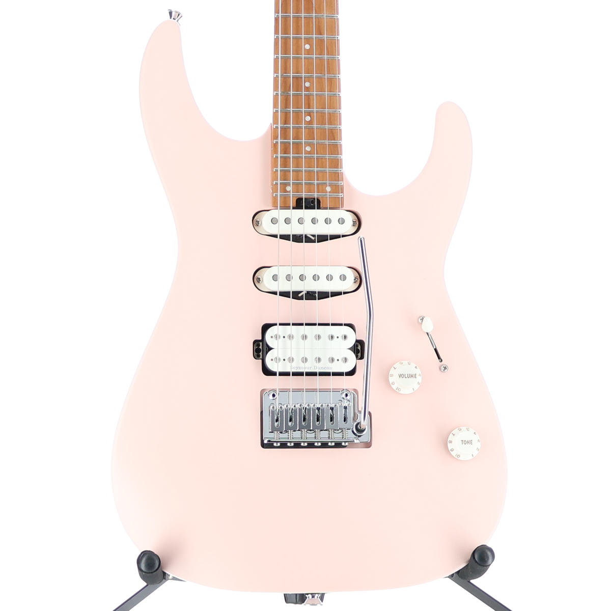 Charvel Pro-Mod DK24 HSS 2PT CM, Caramelized Maple Fingerboard, Satin Shell Pink (N8) (01493)