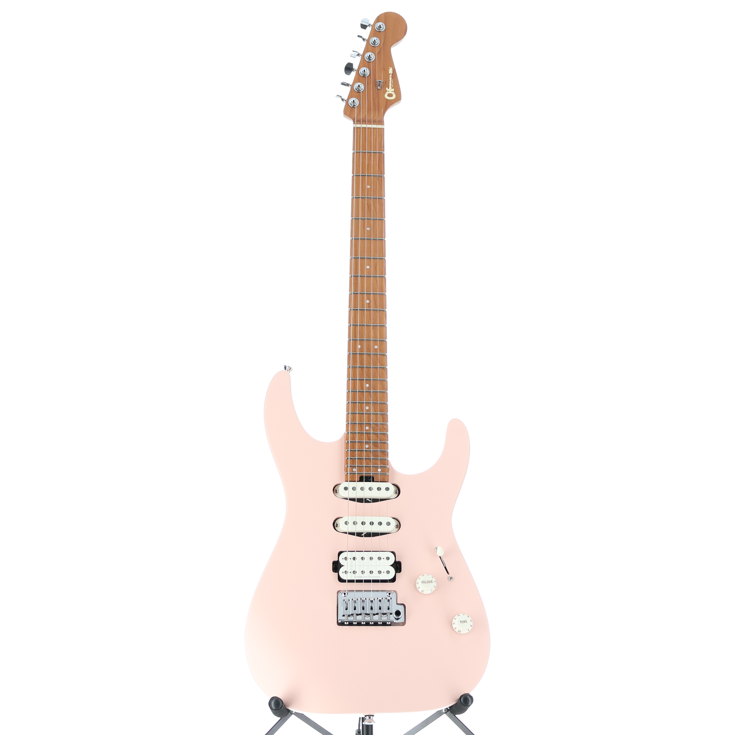Charvel Pro-Mod DK24 HSS 2PT CM, Caramelized Maple Fingerboard, Satin Shell Pink (RP) (33519)