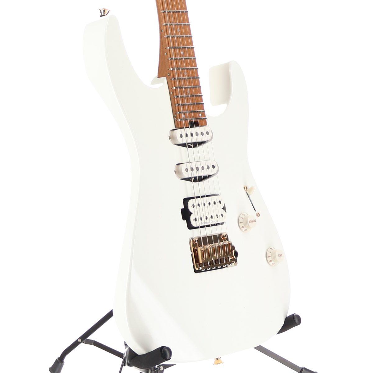 Charvel Pro-Mod DK24 HSS 2PT CM, Caramelized Maple Fingerboard, Snow White (RP) (13576)