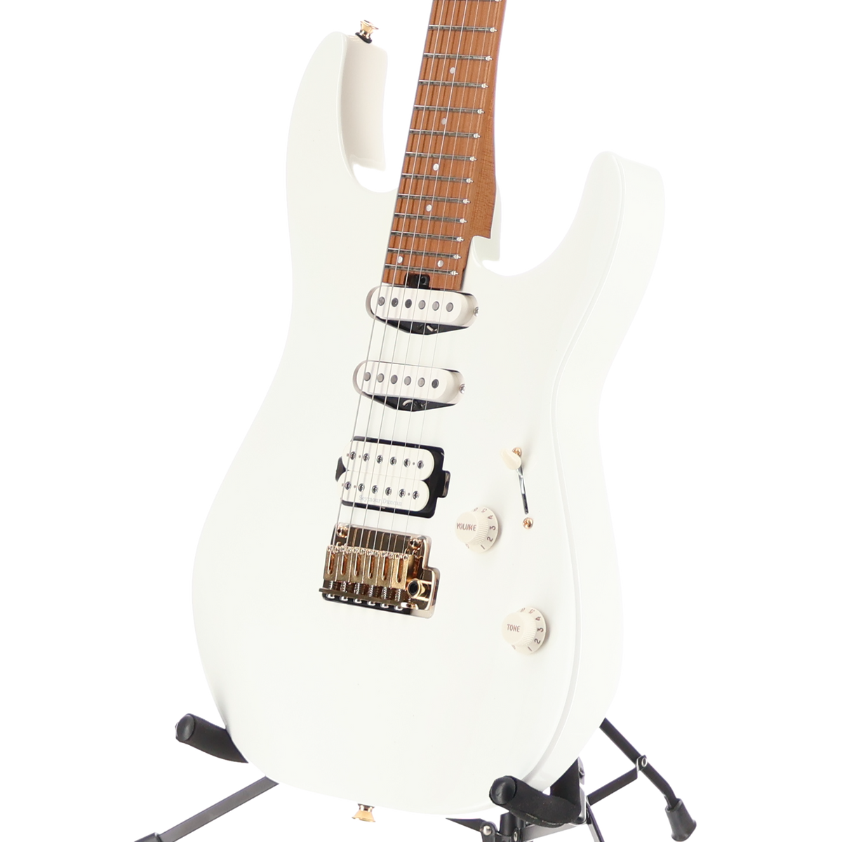 Charvel Pro-Mod DK24 HSS 2PT CM, Caramelized Maple Fingerboard, Snow White (RP) (13576)