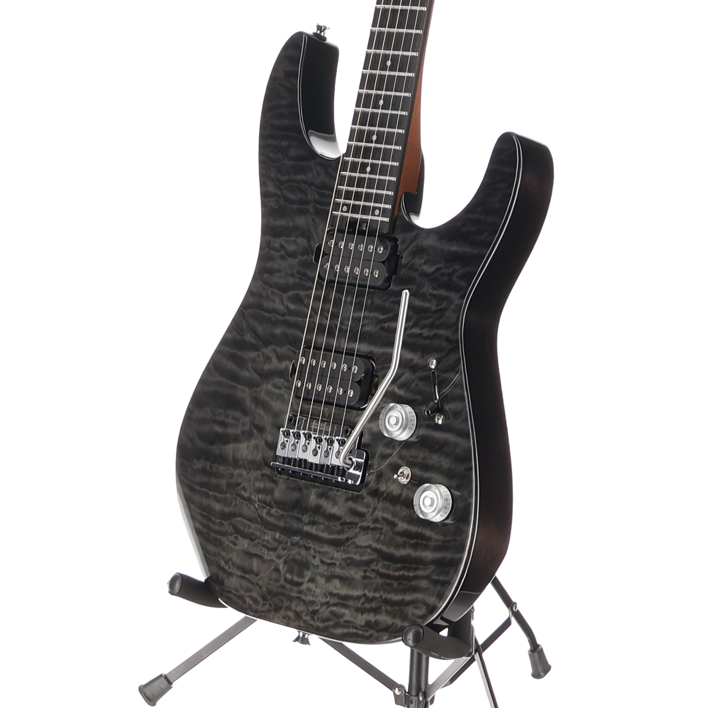 Charvel Pro-Mod Plus DK24 HH 2PT EB QM, Ebony Fingerboard, Midnight Ocean (D12) (00989)