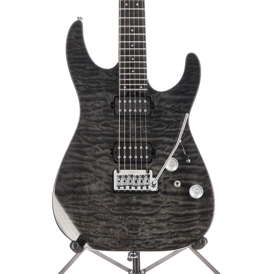 Charvel Pro-Mod Plus DK24 HH 2PT EB QM, Ebony Fingerboard, Midnight Ocean (D12) (00989)