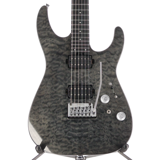 Charvel Pro-Mod Plus DK24 HH 2PT EB QM, Ebony Fingerboard, Midnight Ocean (W4) (01381)