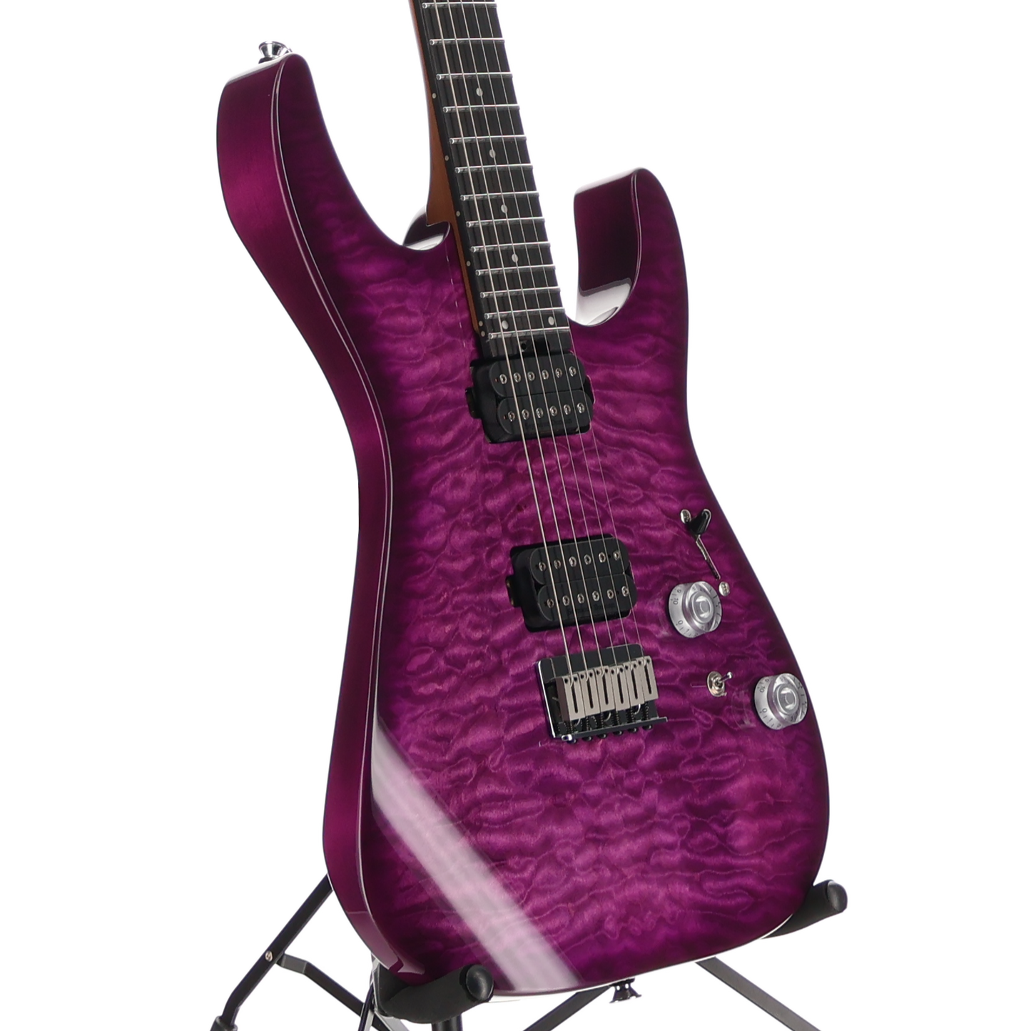 Charvel Pro-Mod Plus DK24 HH HT EB QM, Ebony Fingerboard, Violet Radiance (RP) (00271)