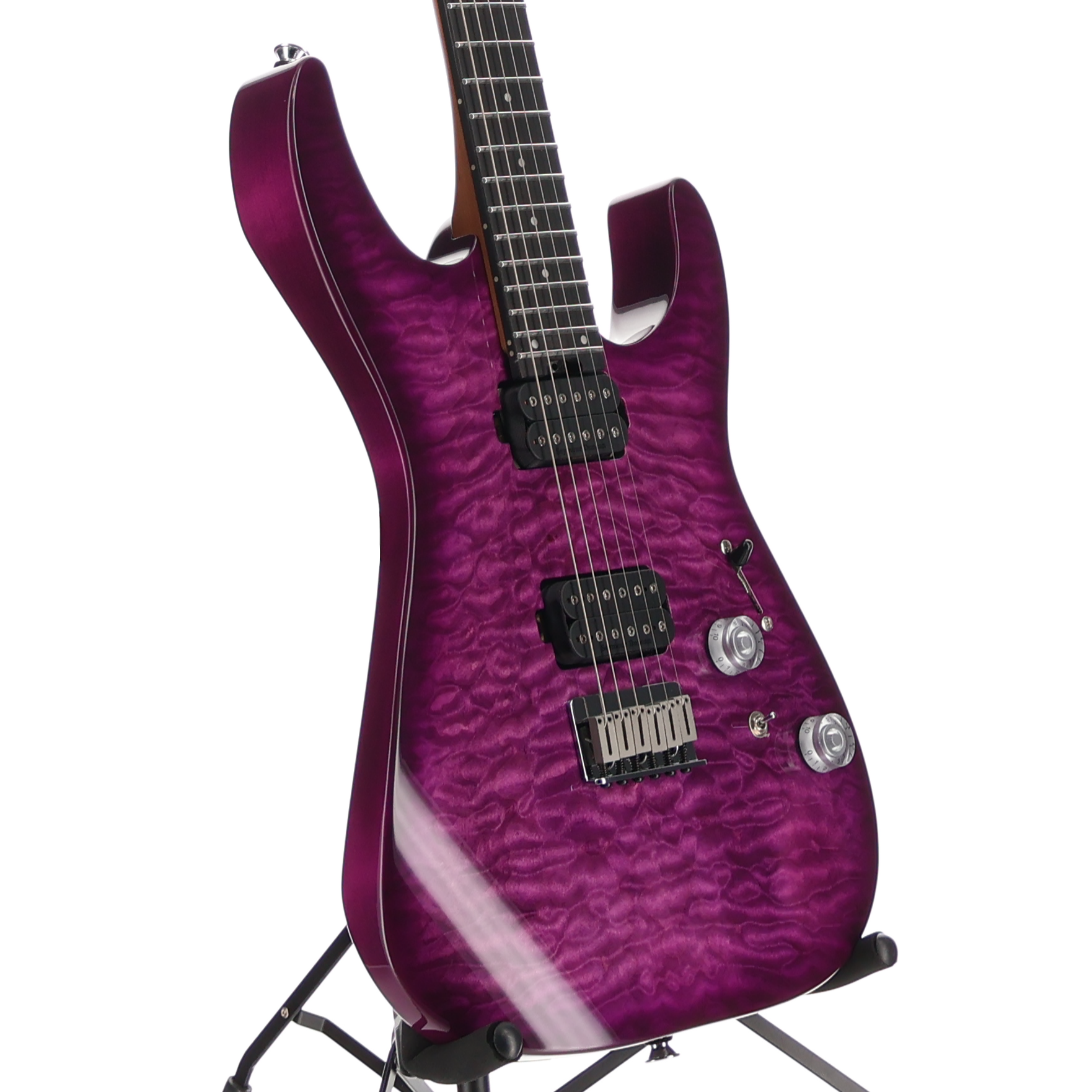 Charvel Pro-Mod Plus DK24 HH HT EB QM, Ebony Fingerboard, Violet Radiance (RP) (00271)