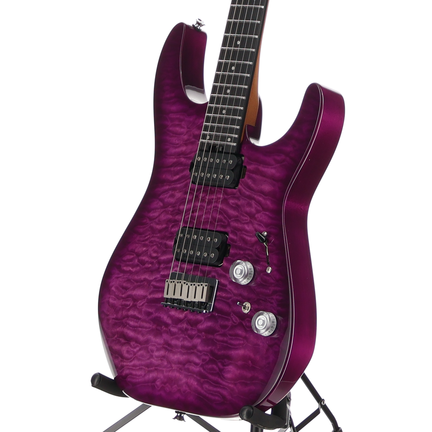 Charvel Pro-Mod Plus DK24 HH HT EB QM, Ebony Fingerboard, Violet Radiance (RP) (00271)