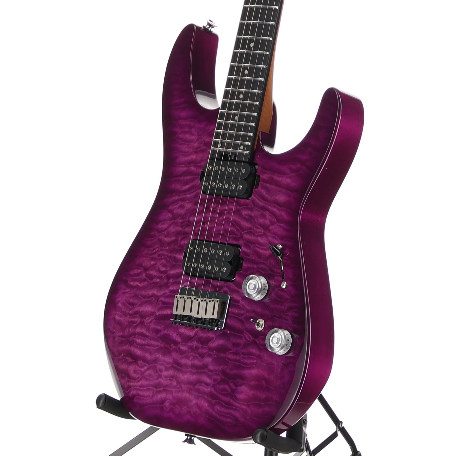 Charvel Pro-Mod Plus DK24 HH HT EB QM, Ebony Fingerboard, Violet Radiance (RP) (00271)