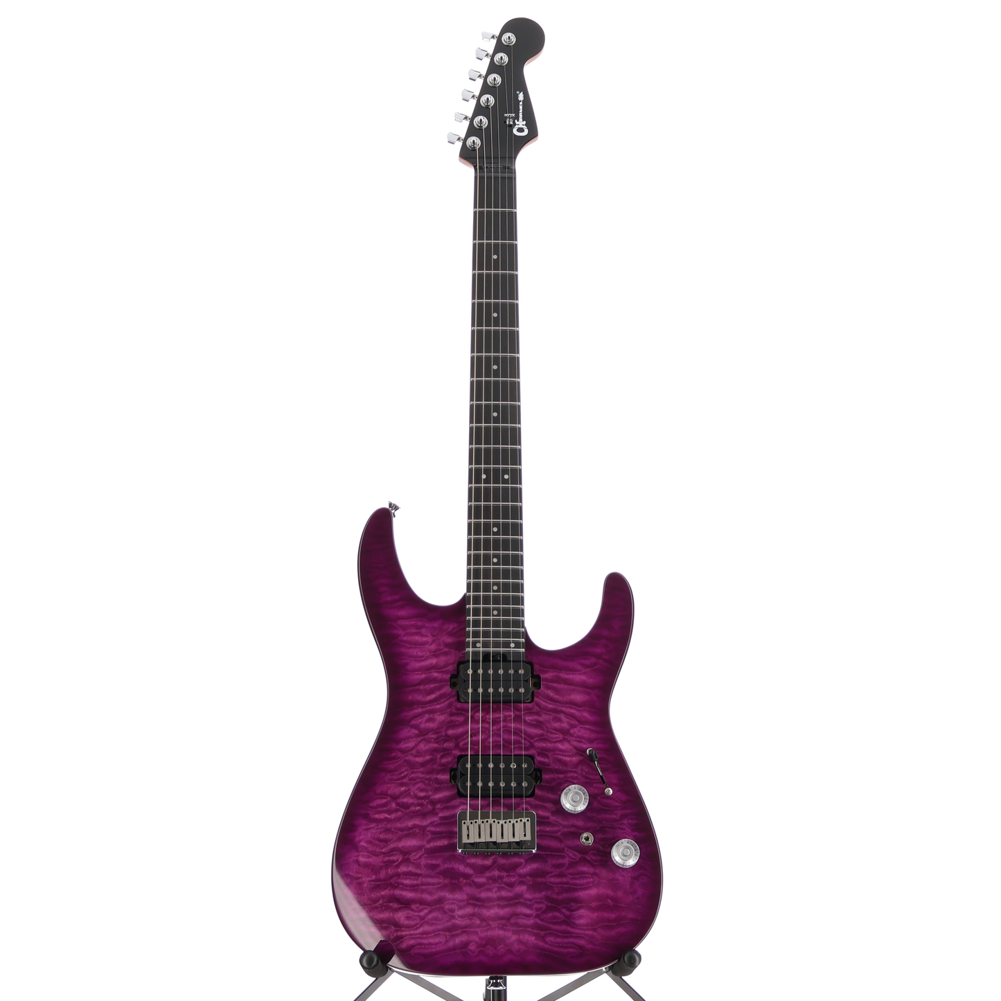 Charvel Pro-Mod Plus DK24 HH HT EB QM, Ebony Fingerboard, Violet Radiance (RP) (00271)