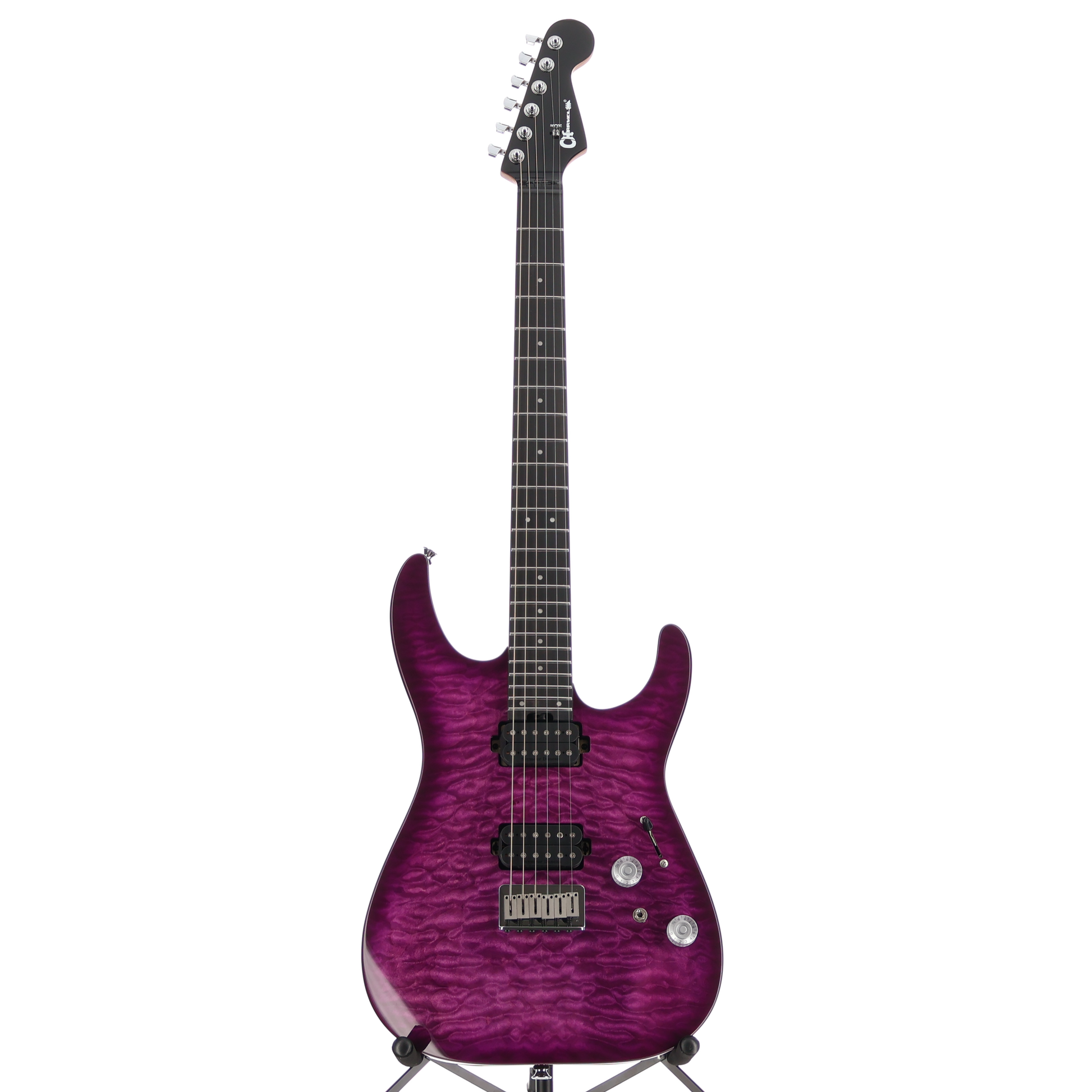 Charvel Pro-Mod Plus DK24 HH HT EB QM, Ebony Fingerboard, Violet Radiance (RP) (00271)