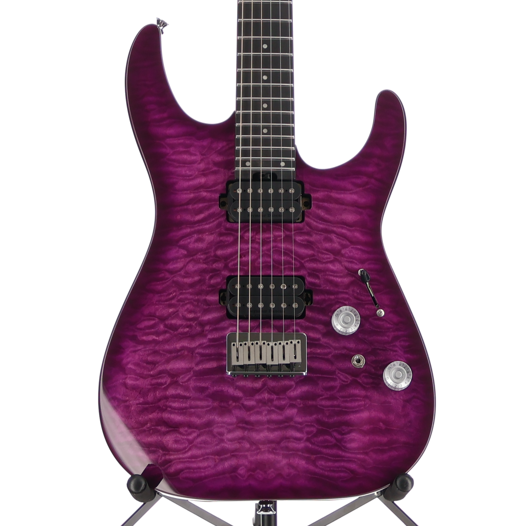 Charvel Pro-Mod Plus DK24 HH HT EB QM, Ebony Fingerboard, Violet Radiance (RP) (00271)