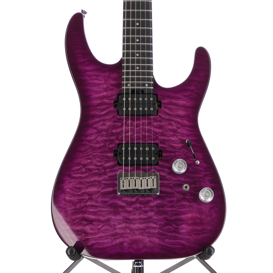 Charvel Pro-Mod Plus DK24 HH HT EB QM, Ebony Fingerboard, Violet Radiance (RP) (00271)