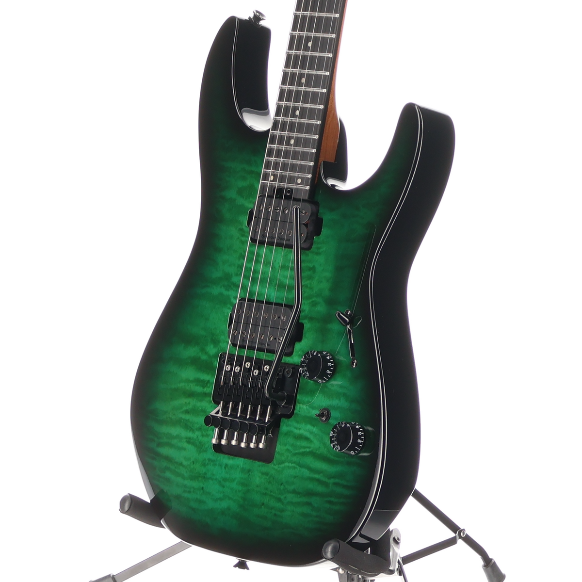 Charvel Pro-Mod Plus Dinky DK24 HH Floyd Rose QM EB Cloaked Emerald Green (Y4) (00376)