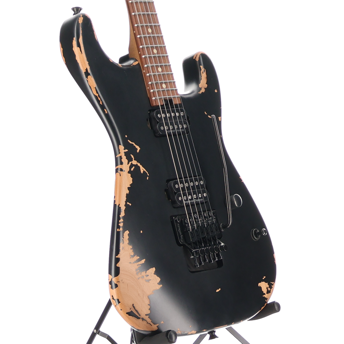Charvel Pro-Mod Relic San Dimas Style 1 HH FR PF, Pau Ferro Fingerboard, Weathered Black (B11) (50572)