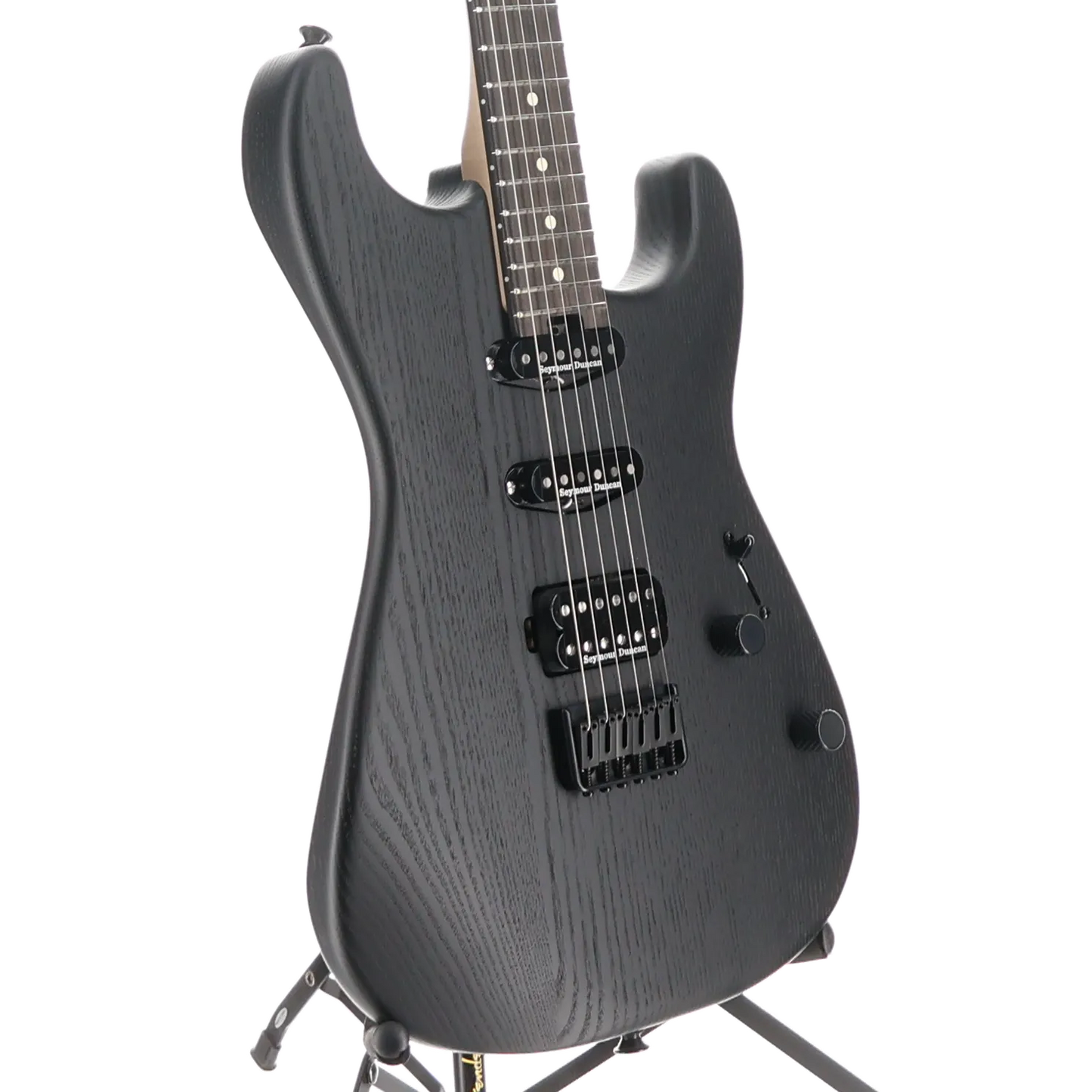 Charvel Pro-Mod San Dimas Style 1 HSS HT E Sassafras, Ebony Fingerboard, Satin Black (ED7) (11594)