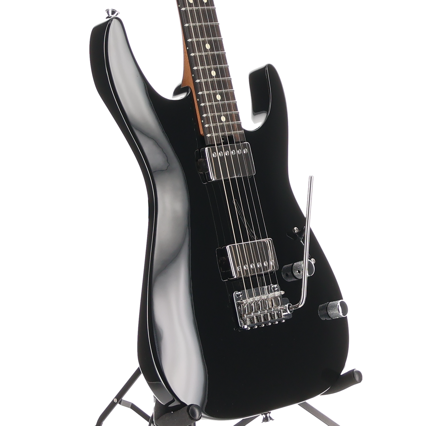 Charvel Super-Stock DKA22 2PT EB, Ebony Fingerboard, Gloss Black (C10) (03620)