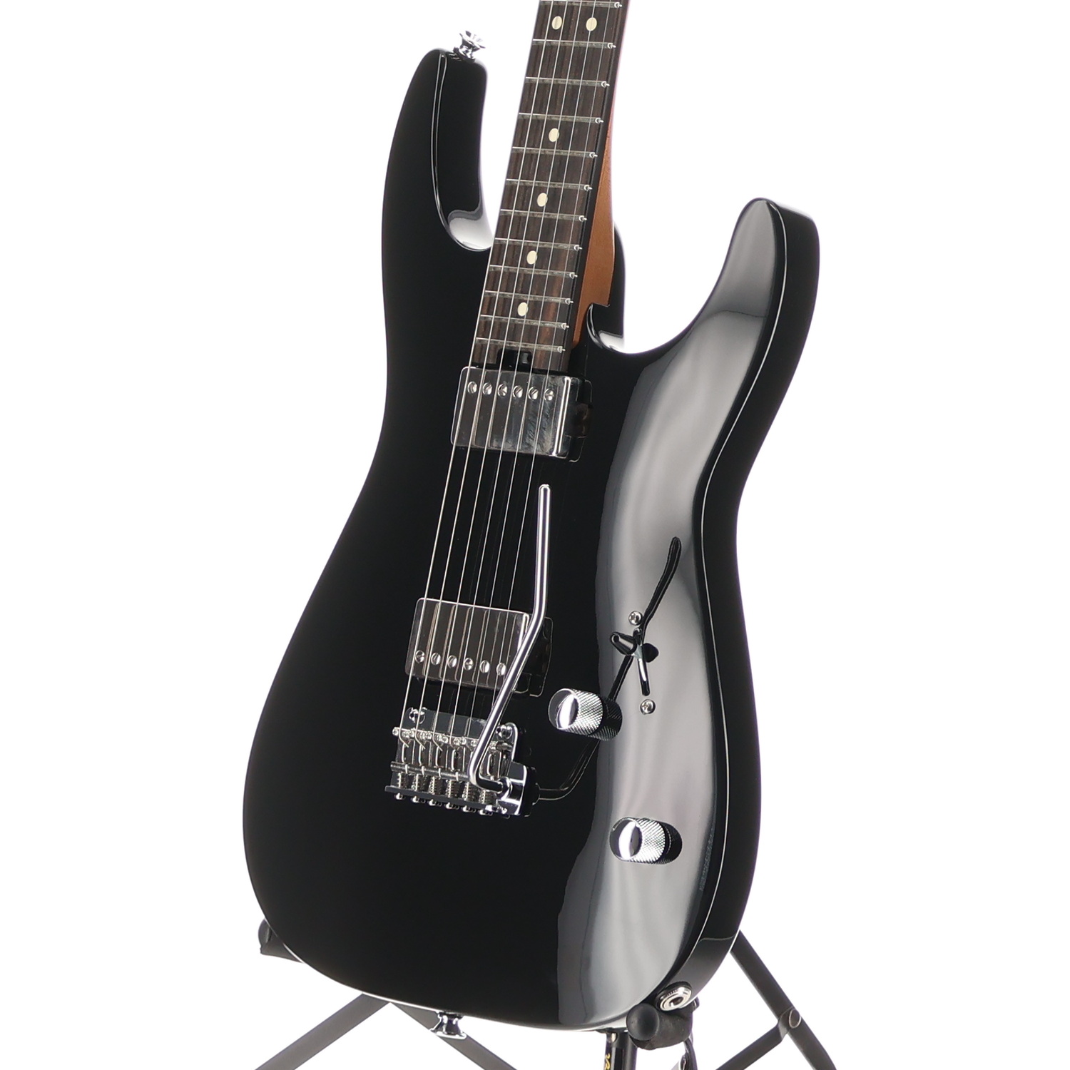Charvel Super-Stock DKA22 2PT EB, Ebony Fingerboard, Gloss Black (S4) (03620)