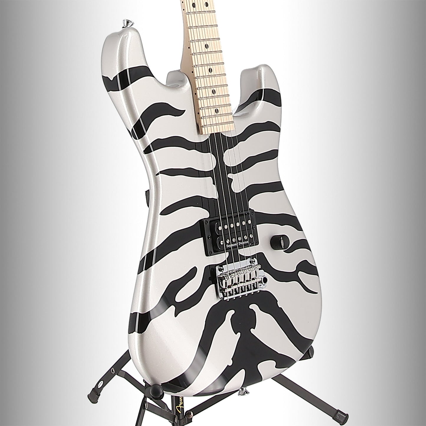 Charvel Super-Stock SD1 H 2PT M, Maple Fingerboard, Silver Bengal (B12) (34558)