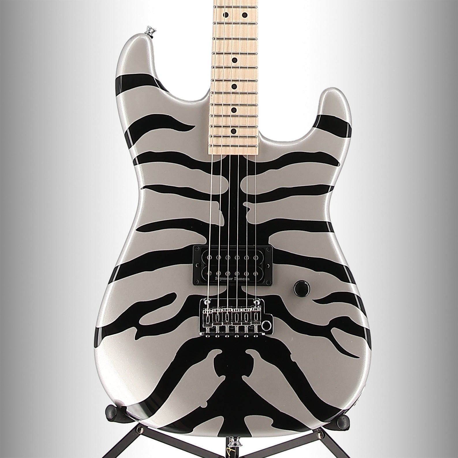 Charvel Super-Stock SD1 H 2PT M, Maple Fingerboard, Silver Bengal (B12) (34558)