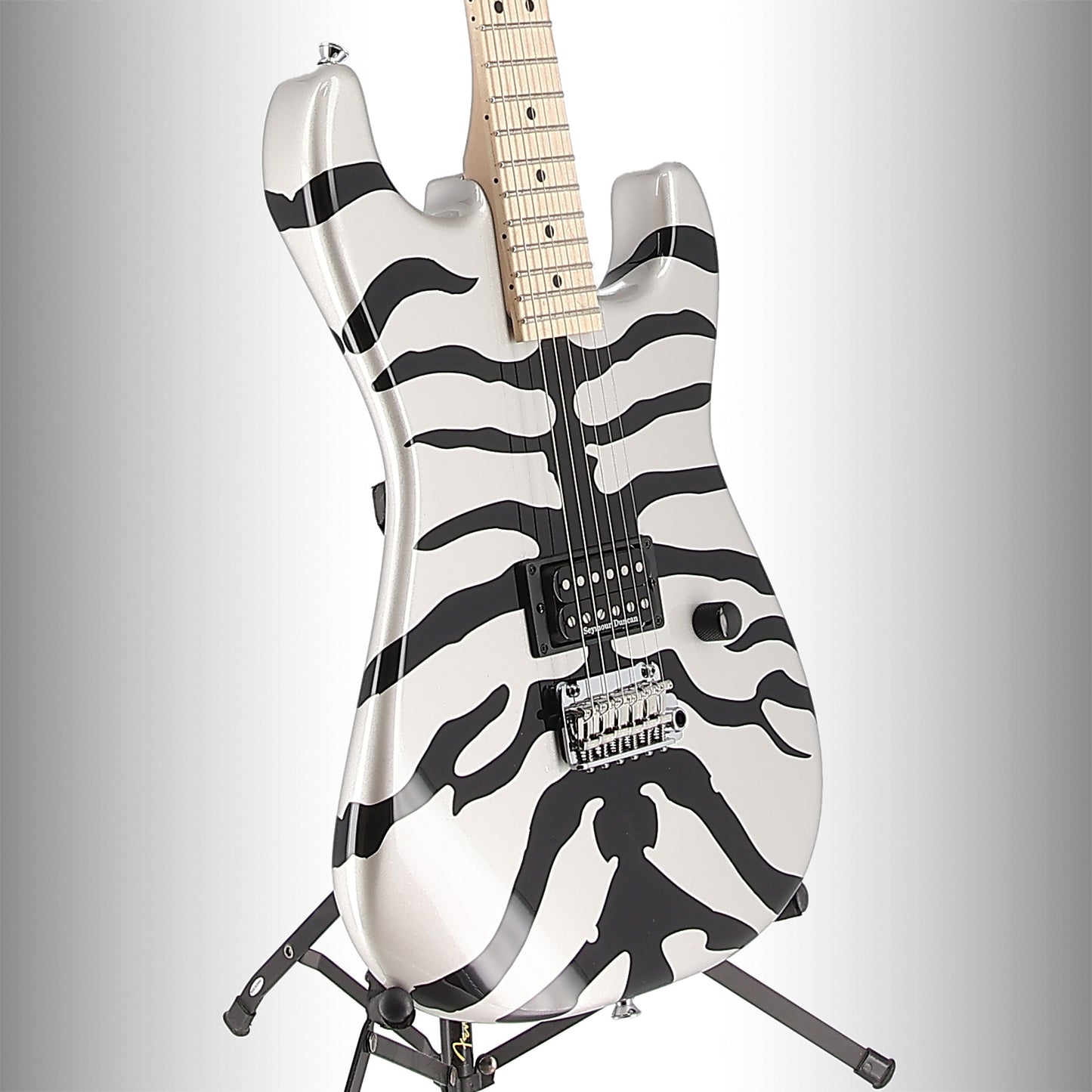 Charvel Super-Stock SD1 H 2PT M, Maple Fingerboard, Silver Bengal (B6) (34584)