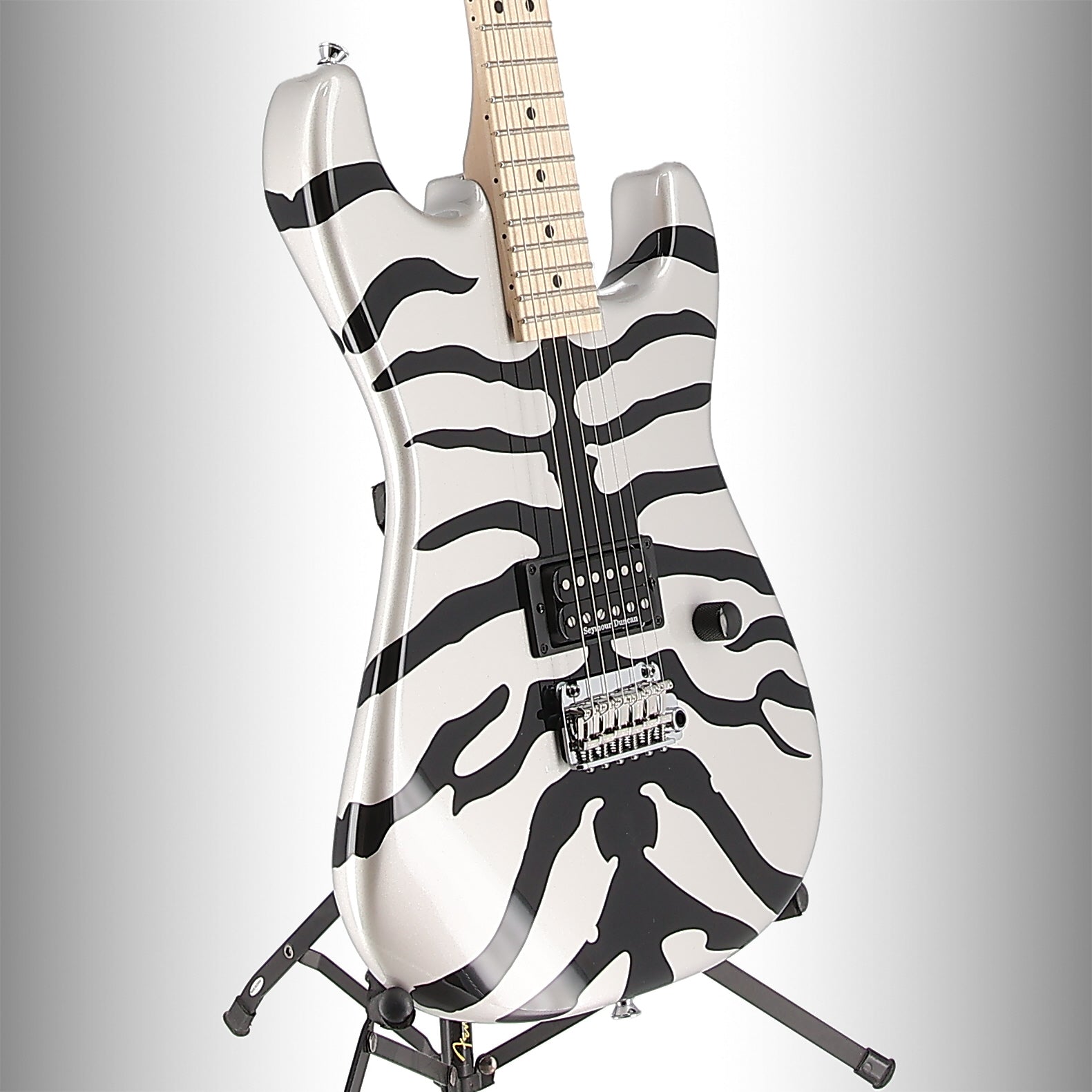 Charvel Super-Stock SD1 H 2PT M, Maple Fingerboard, Silver Bengal (B6) (34584)