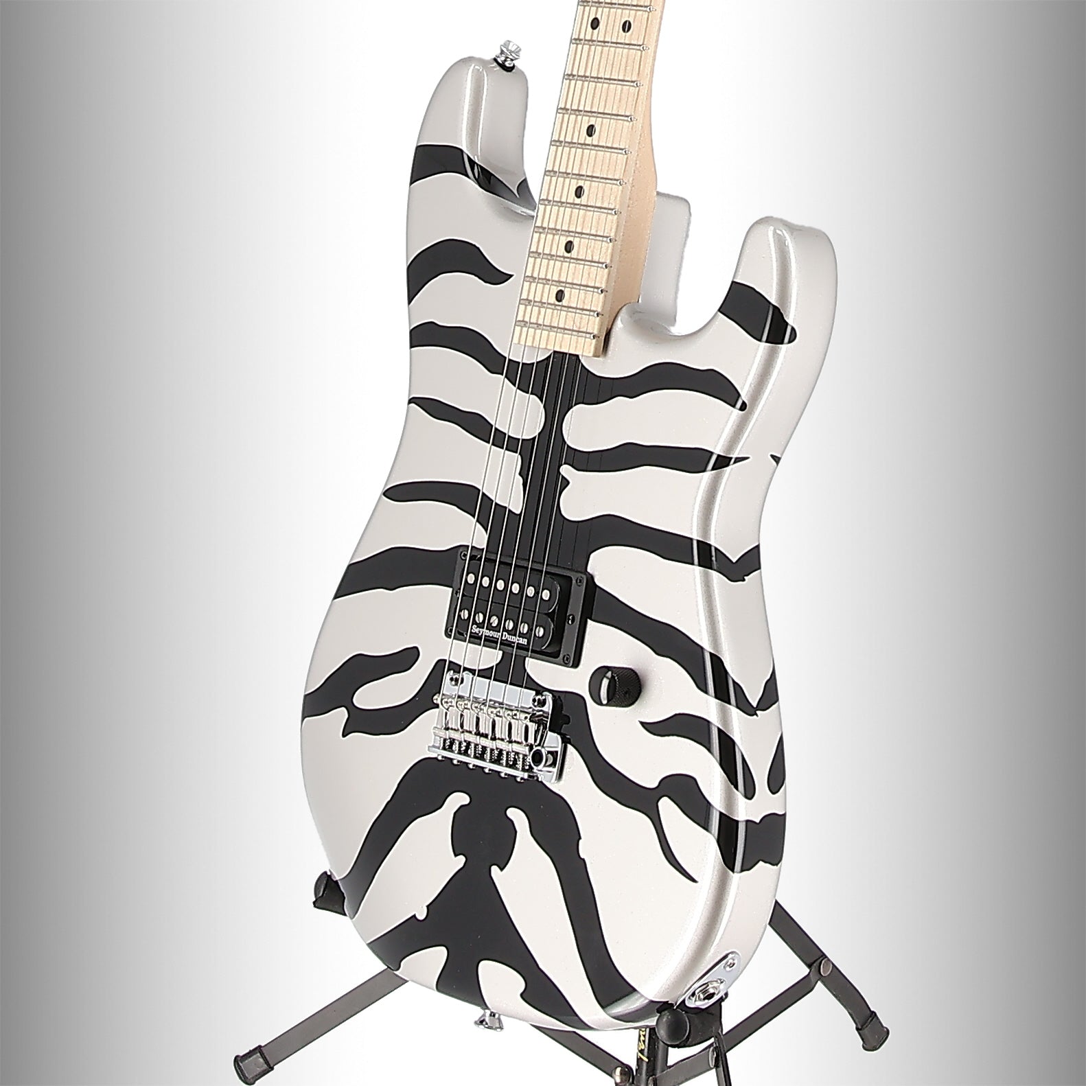 Charvel Super-Stock SD1 H 2PT M, Maple Fingerboard, Silver Bengal (B6) (34584)