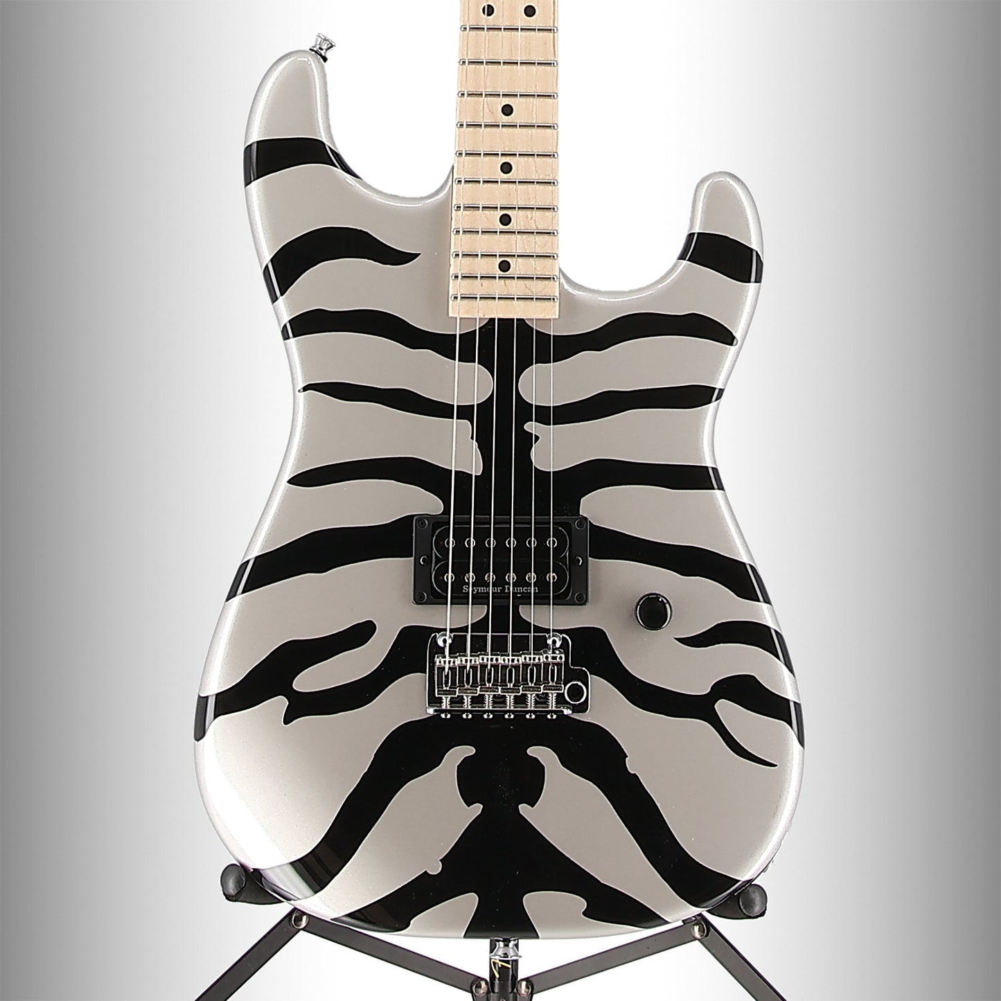 Charvel Super-Stock SD1 H 2PT M, Maple Fingerboard, Silver Bengal (B6) (34584)