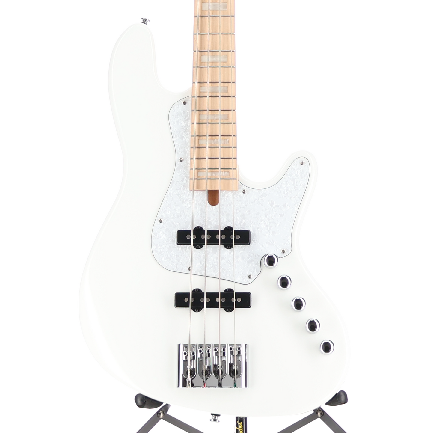 Cort Elrick NJS4 4-String Bass Guitar, Maple Fingerboard - White (O4) (19082)