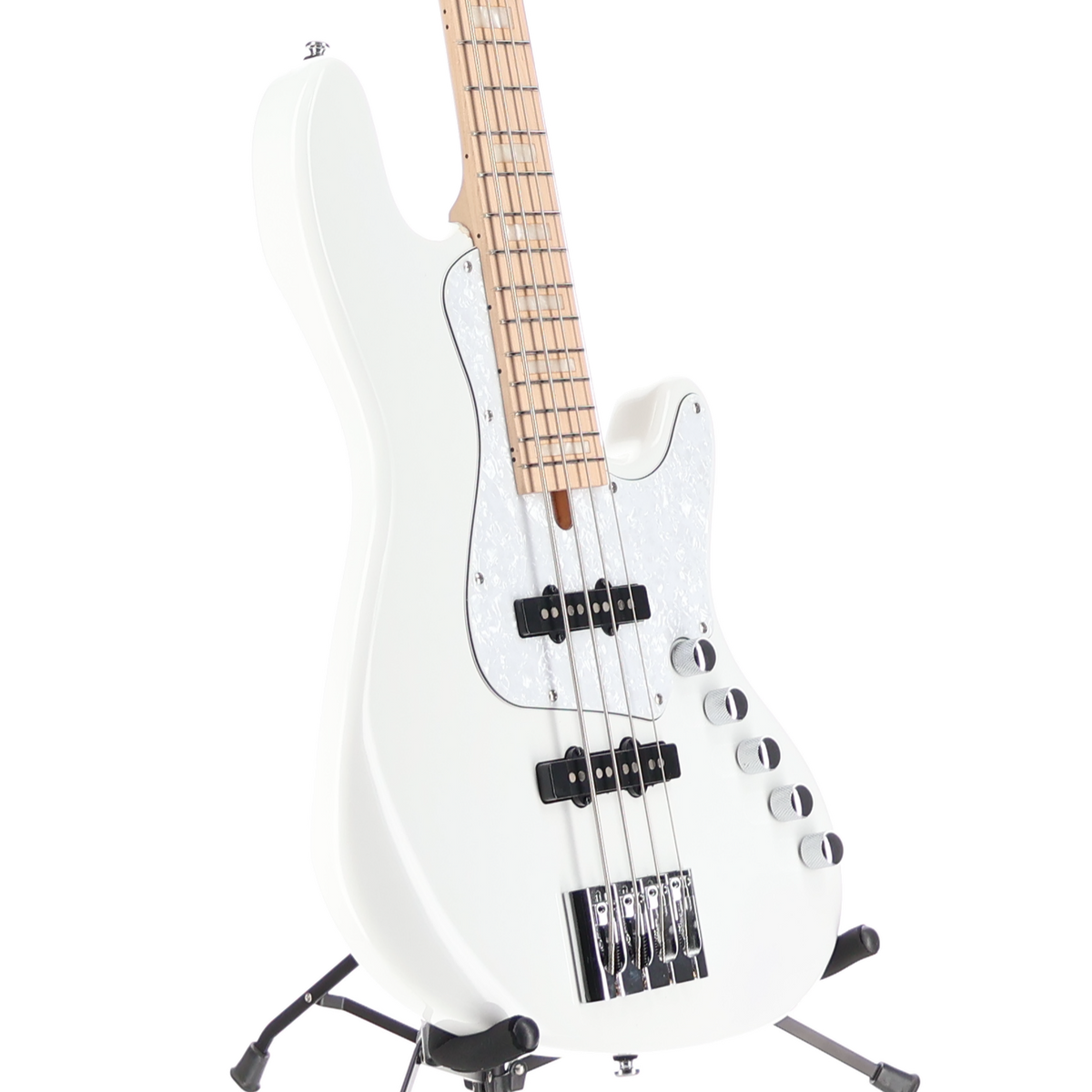 Cort Elrick NJS4 4-String Bass Guitar, Maple Fingerboard - White (R13) (49126)