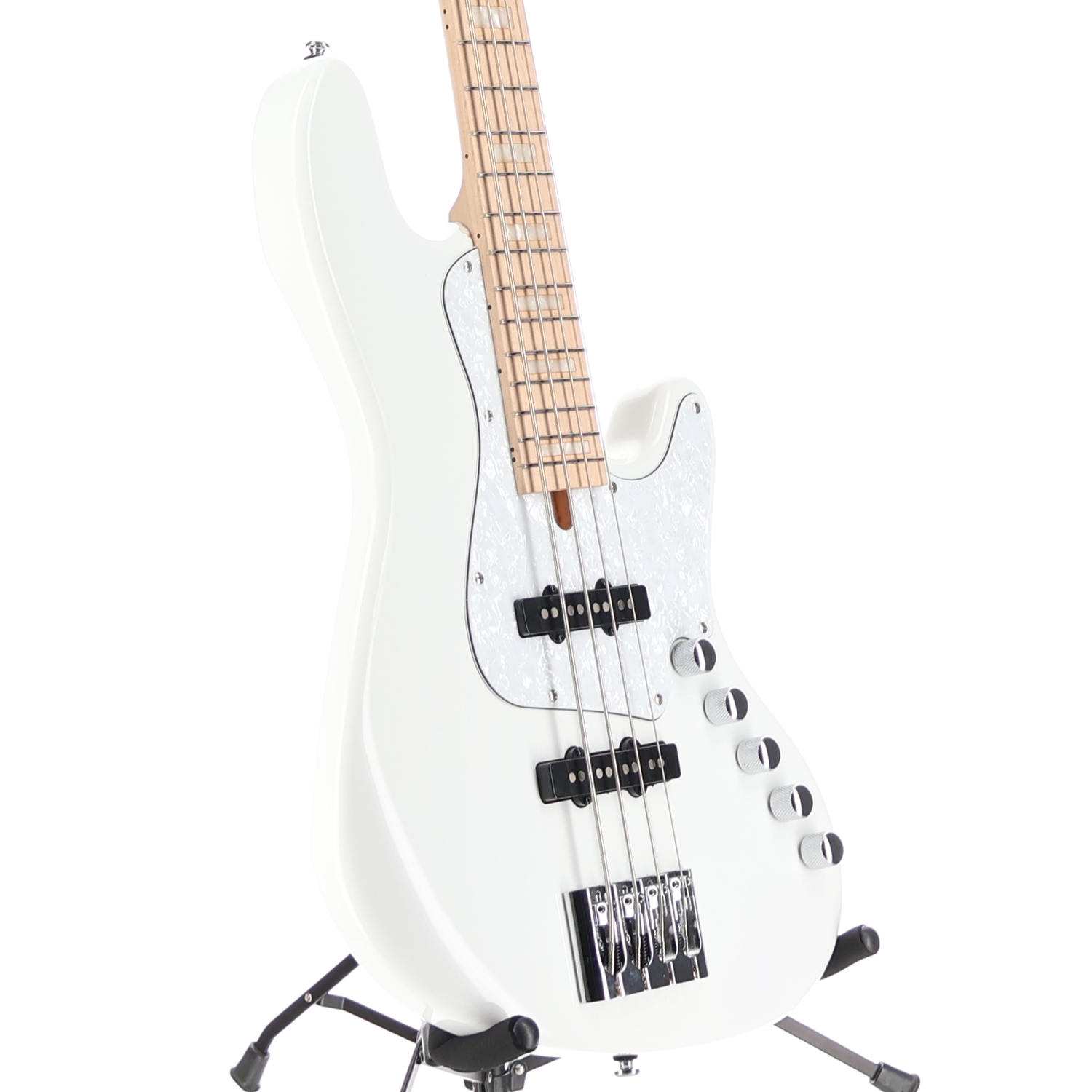 Cort Elrick NJS4 4-String Bass Guitar, Maple Fingerboard - White (R13) (49126)
