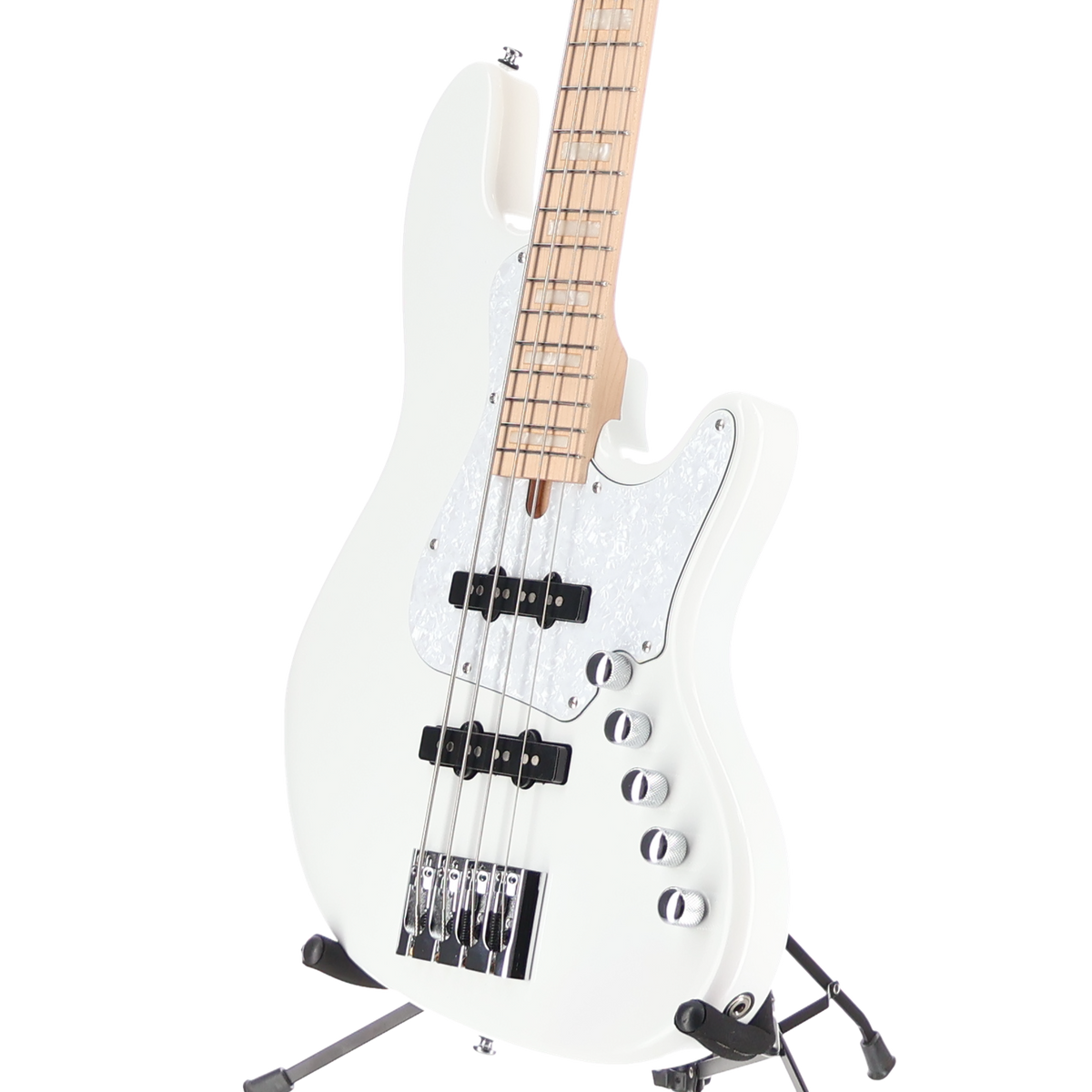 Cort Elrick NJS4 4-String Bass Guitar, Maple Fingerboard - White (R13) (49126)