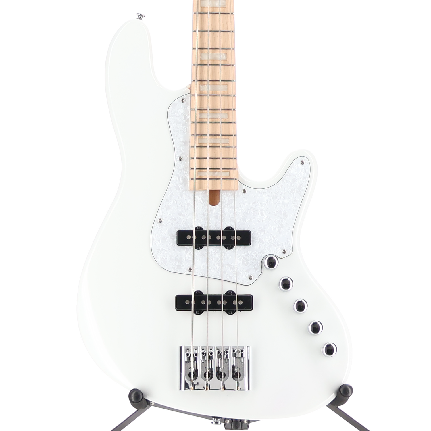 Cort Elrick NJS4 4-String Bass Guitar, Maple Fingerboard - White (R13) (49126)