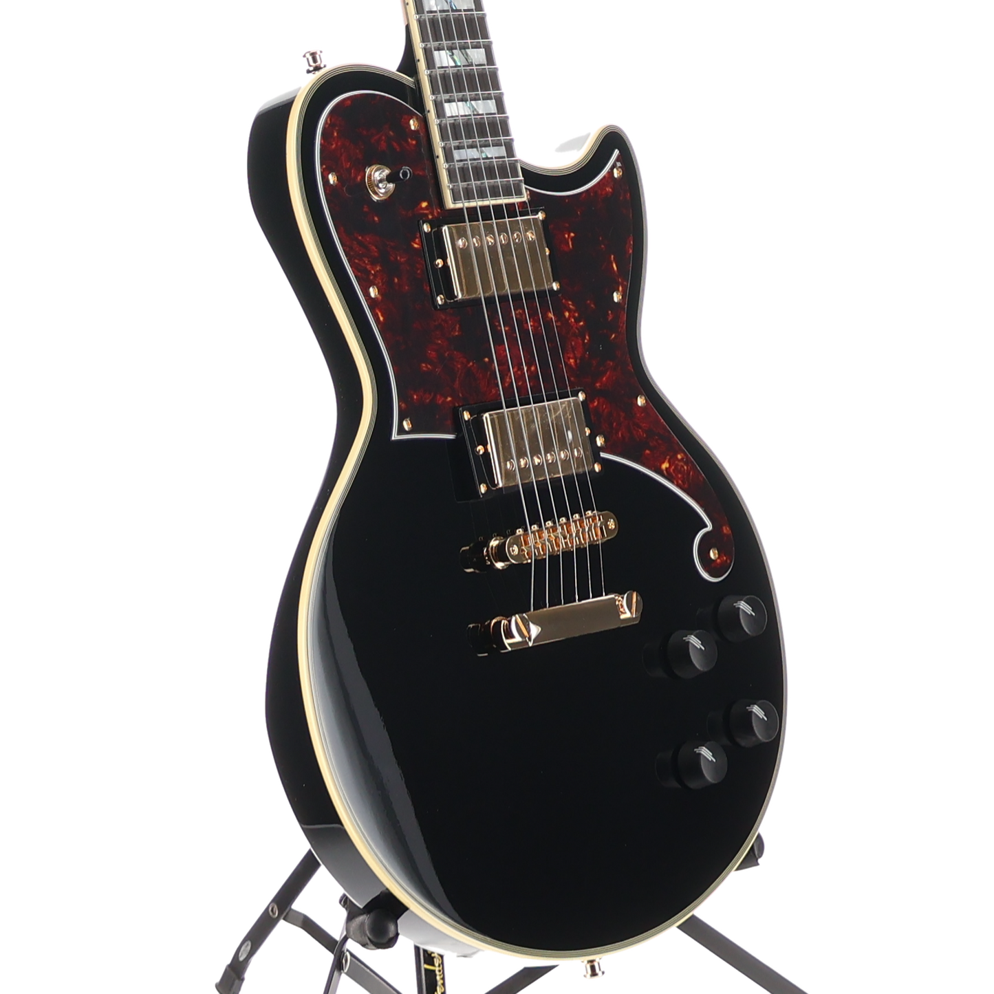 D'angelico Deluxe Atlantic - Solid Black, Expert Setup (P9) (01001)