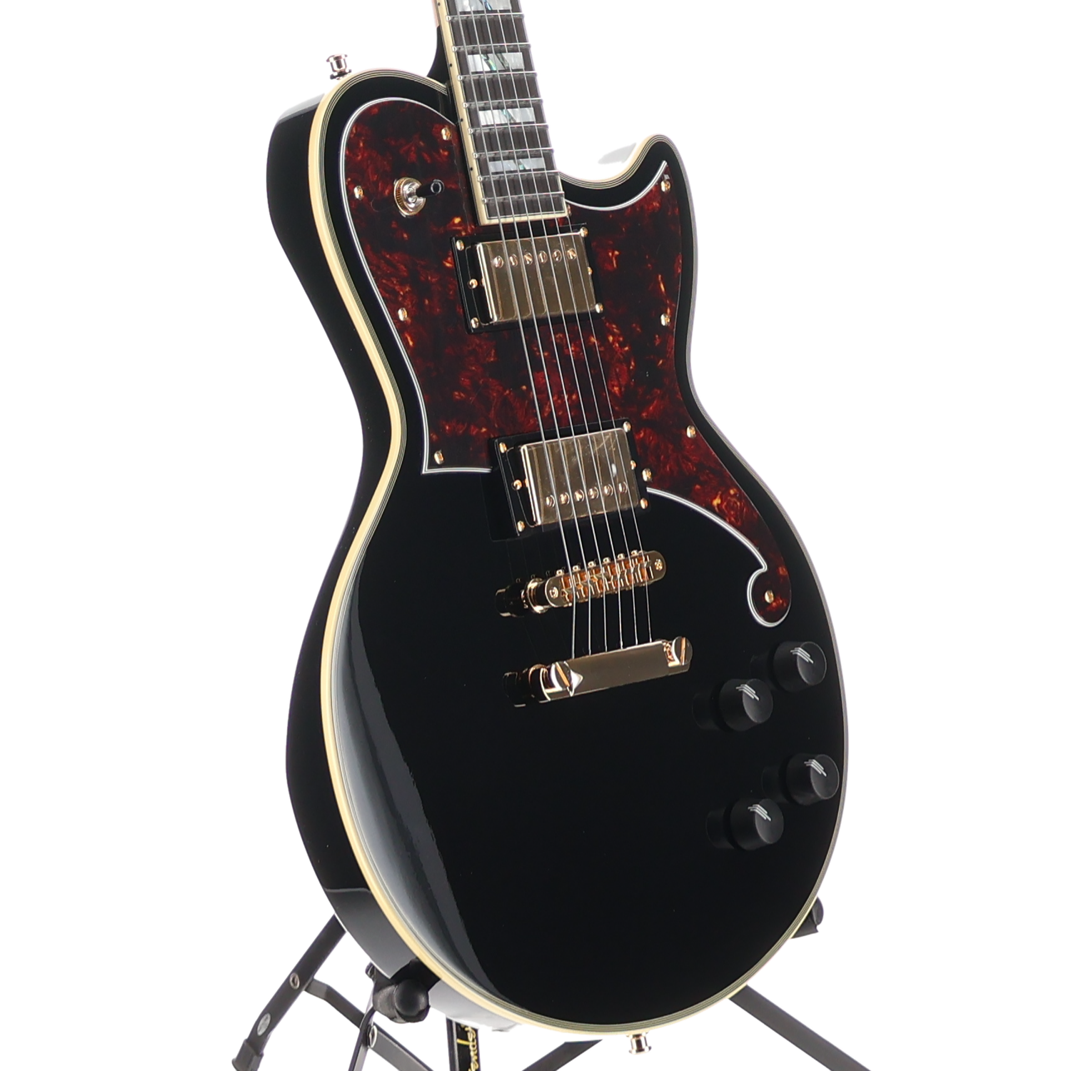 D'angelico Deluxe Atlantic - Solid Black, Expert Setup (P9) (01001)