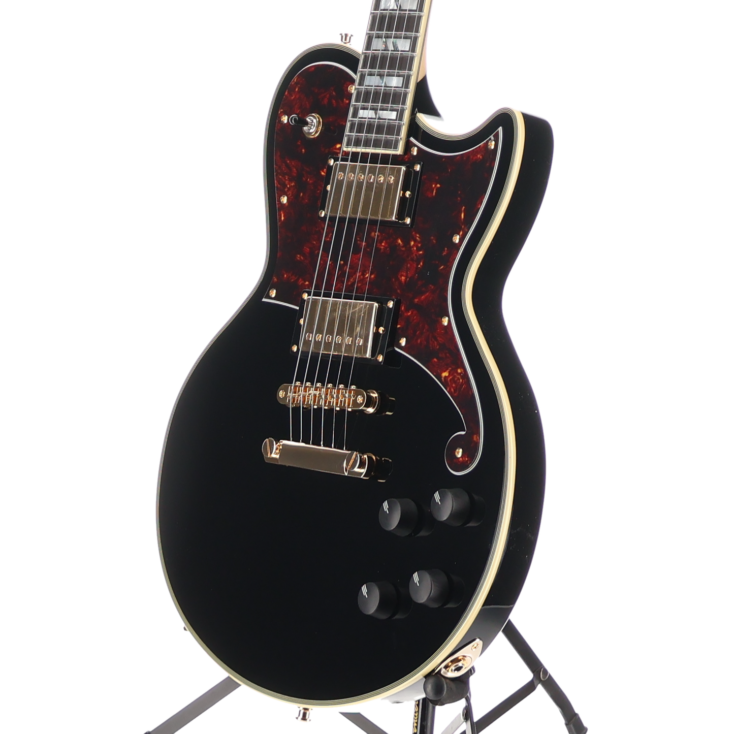 D'angelico Deluxe Atlantic - Solid Black, Expert Setup (P9) (01001)