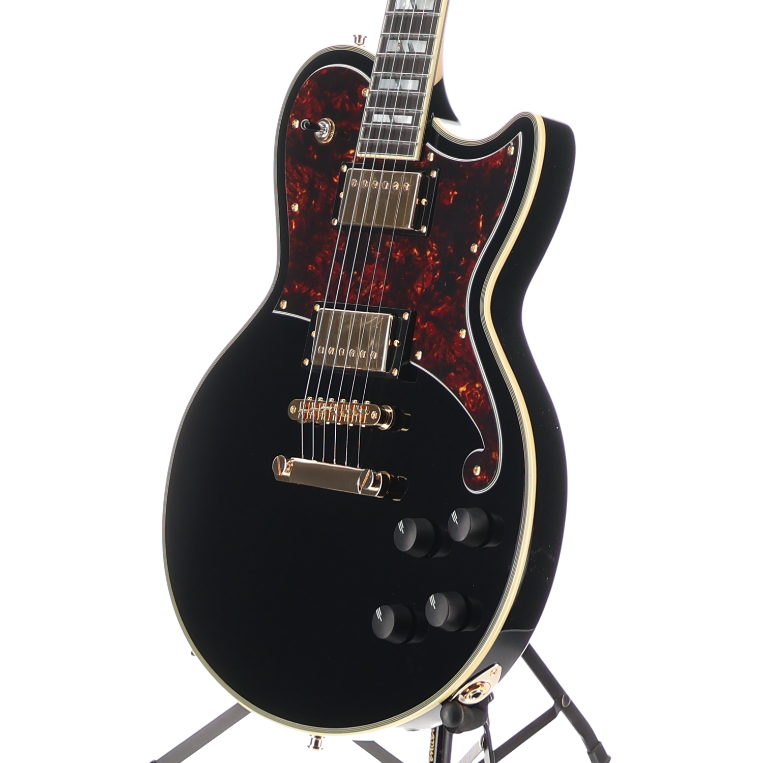D'angelico Deluxe Atlantic - Solid Black, Expert Setup (P9) (01001)