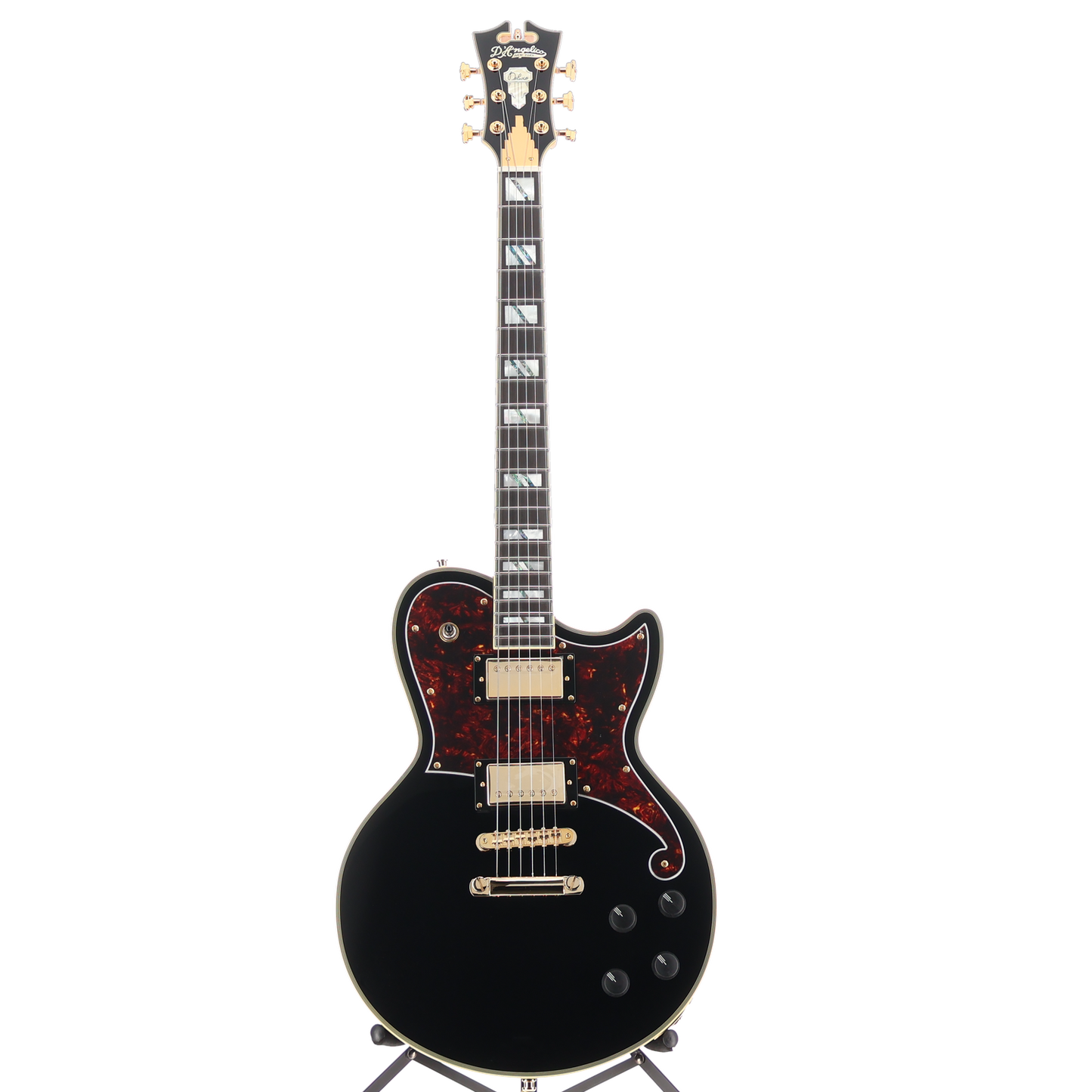 D'angelico Deluxe Atlantic - Solid Black, Expert Setup (P9) (01001)