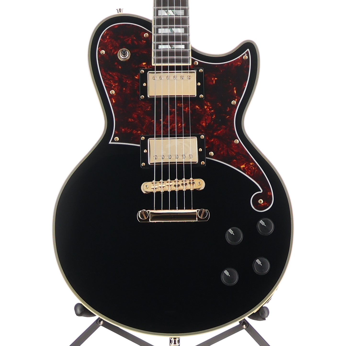 D'angelico Deluxe Atlantic - Solid Black, Expert Setup (P9) (01001)