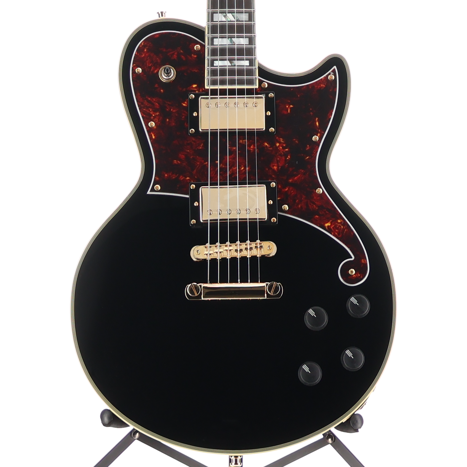 D'angelico Deluxe Atlantic - Solid Black, Expert Setup (P9) (01001)
