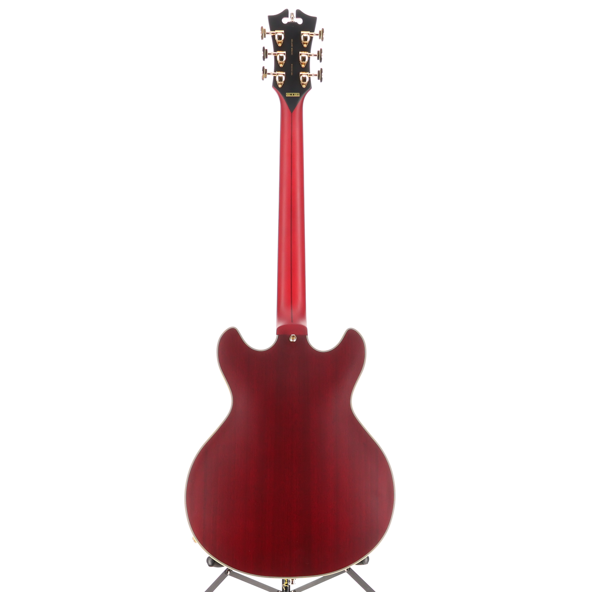 D'angelico Deluxe Mini DC, P90s - Satin Trans Wine, Professional Setup (RC4) (00169)