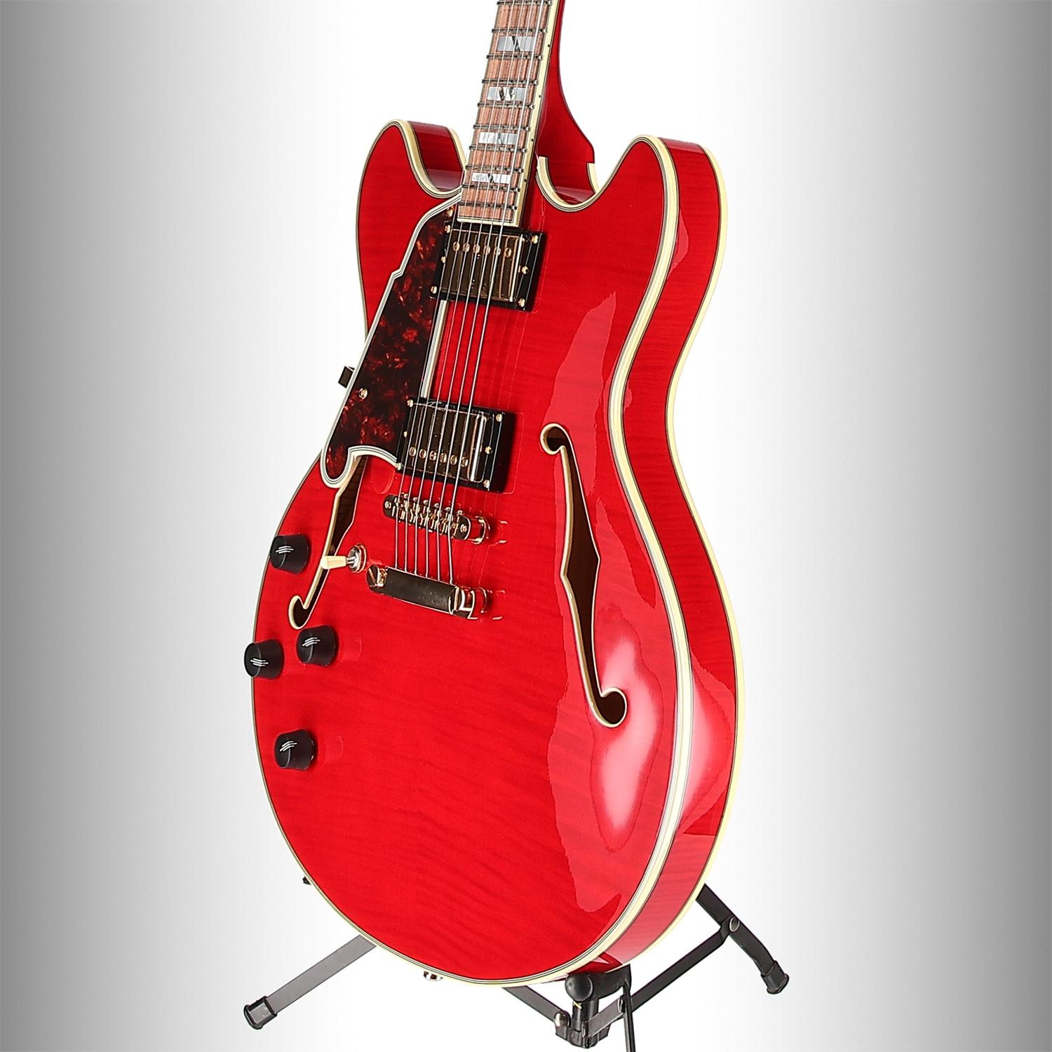 D'angelico Excel DC Cherry Left Handed (N13) (04031)
