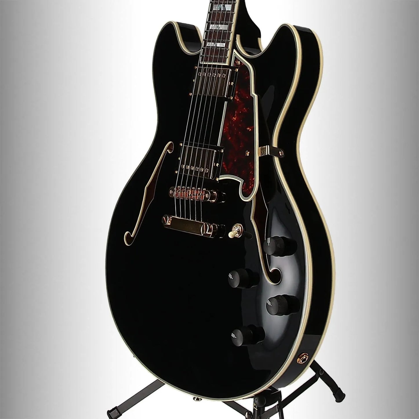D'angelico Excel DC - Solid Black (SR) (01205)