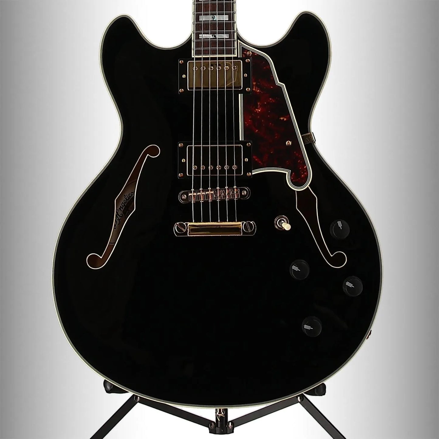 D'angelico Excel DC - Solid Black (SR) (01205)