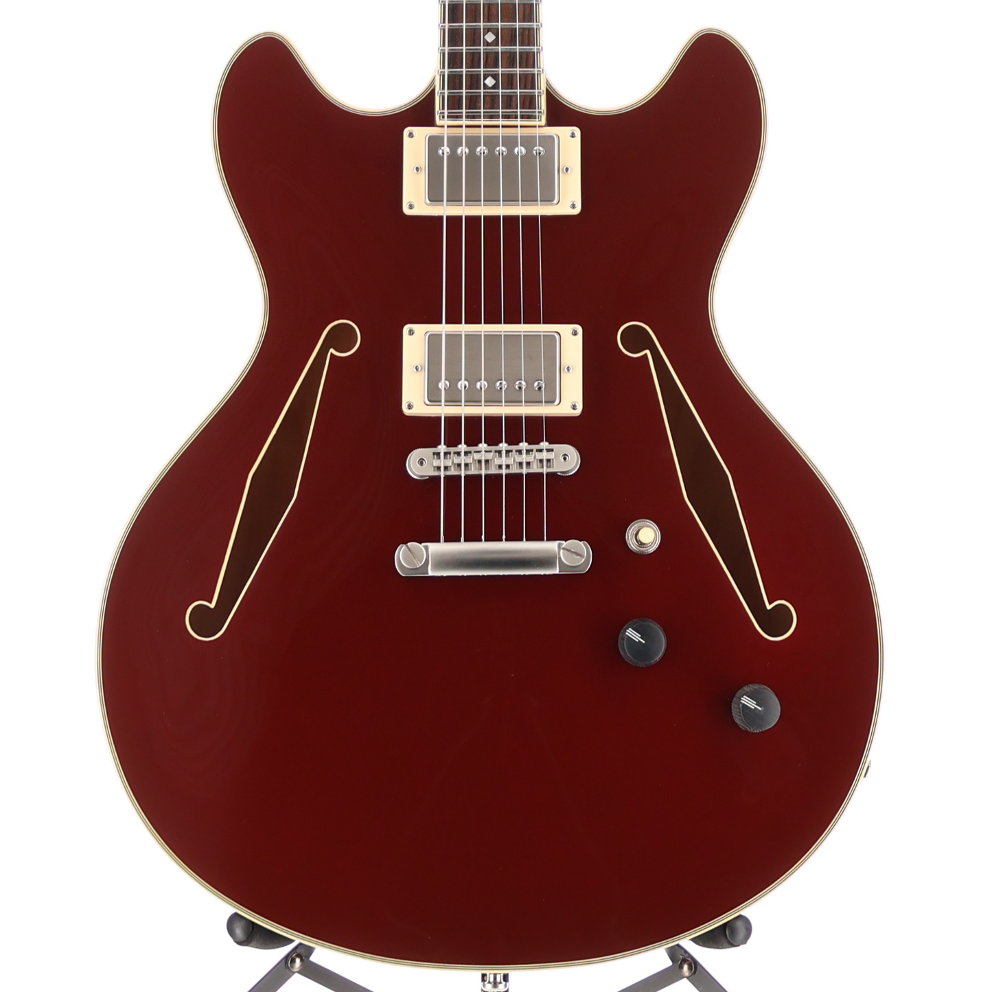 D'angelico Excel DC Tour Collection - Solid Wine, Professional Setup (B11) (21147)