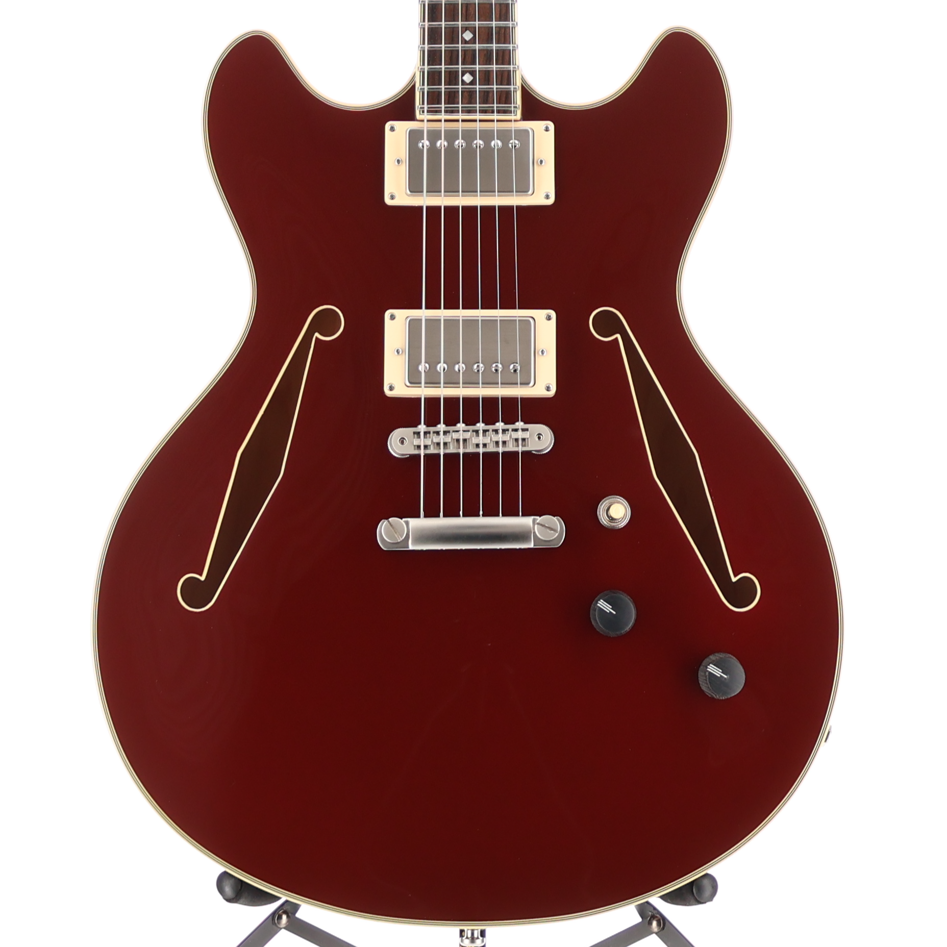 D'angelico Excel DC Tour Collection - Solid Wine, Professional Setup (B11) (21147)