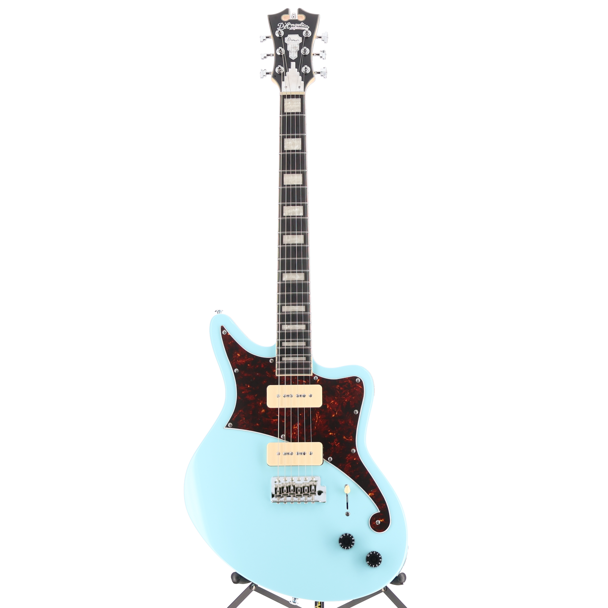 D'angelico Premier Bedford - Sky Blue, Professional Setup (O5) (15650)