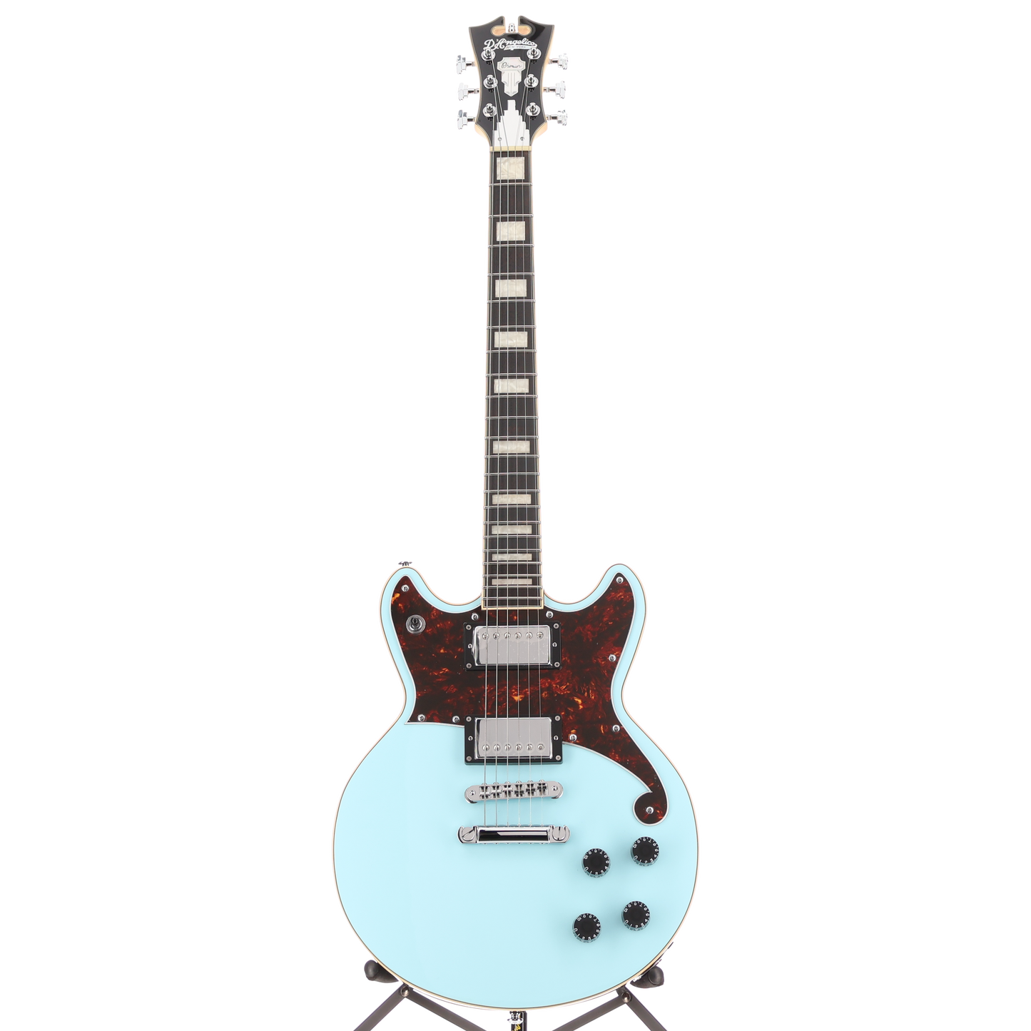 D'angelico Premier Brighton - Sky Blue, Professional Setup (Y11) (23390)
